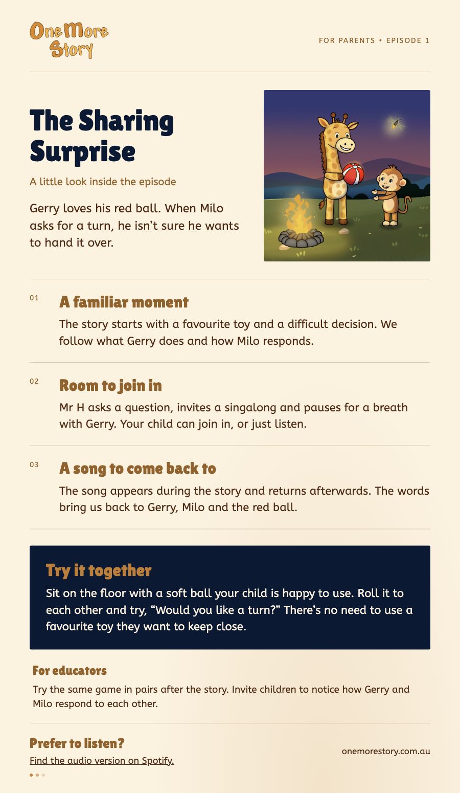 Illustrated companion for The Sharing Surprise