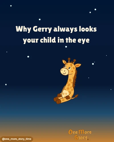 Gerry on a navy night sky with a warm amber glow