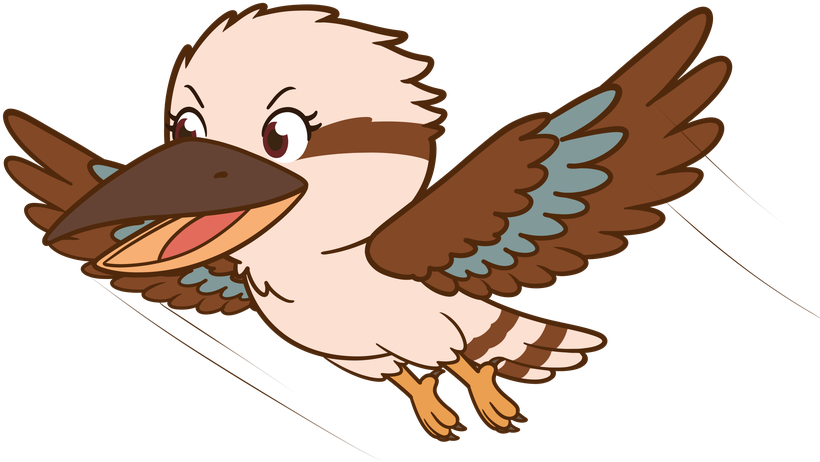 Kakky the kookaburra, final pose