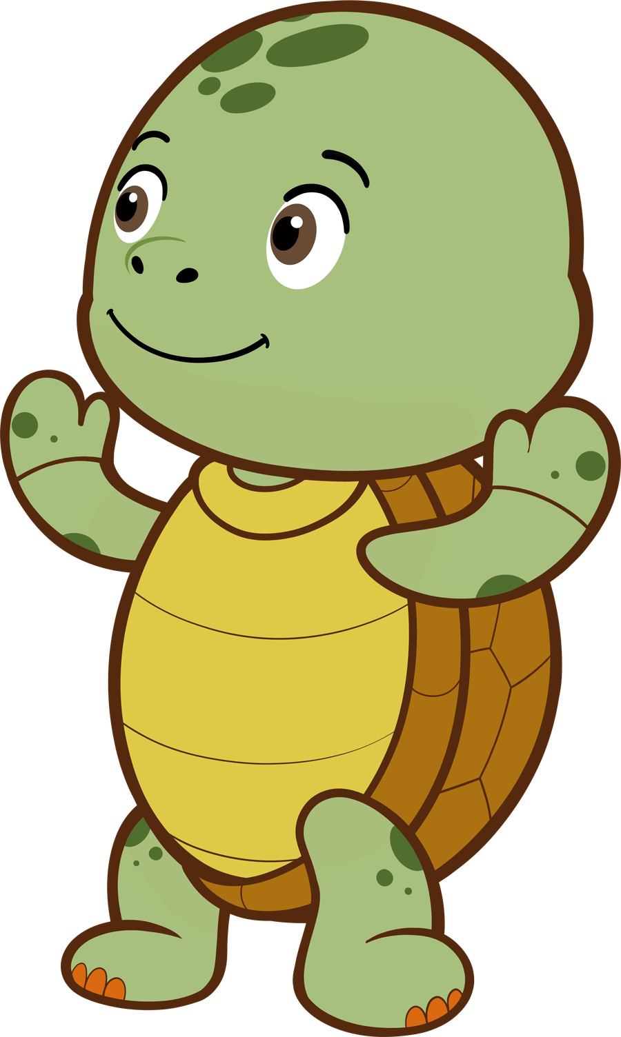 Toby the tortoise, revised pose with a calmer expression